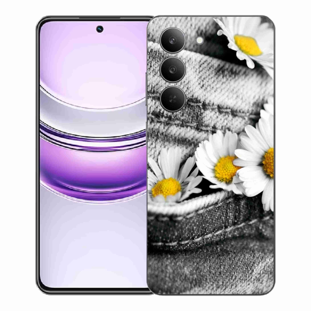 Gélový kryt mmCase na Realme 14x 5G - margaréty