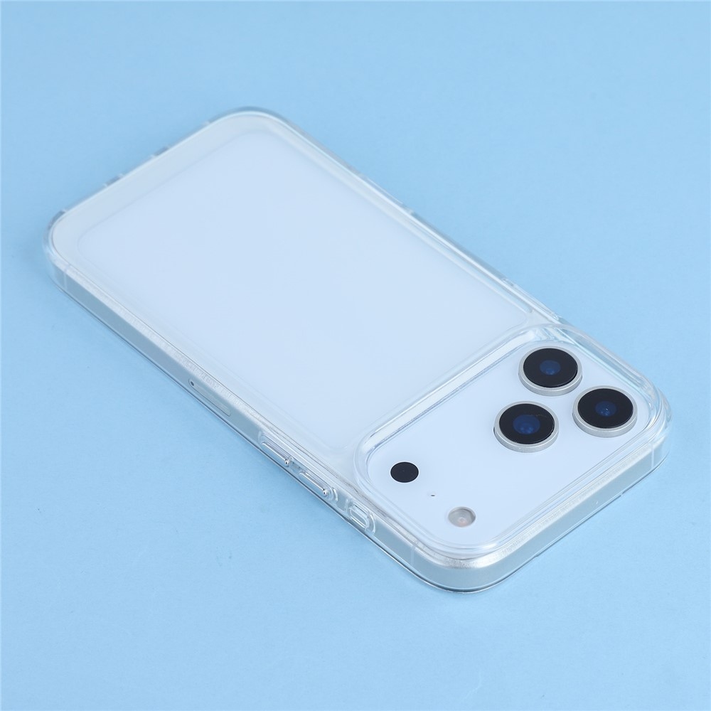 Gélový obal s pevným chrbtom na iPhone 17 Pro Max - priehľadný