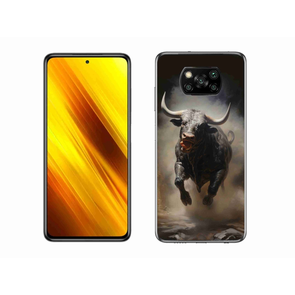 Gélový kryt mmCase na Xiaomi Poco X3 - rozzúrený býk