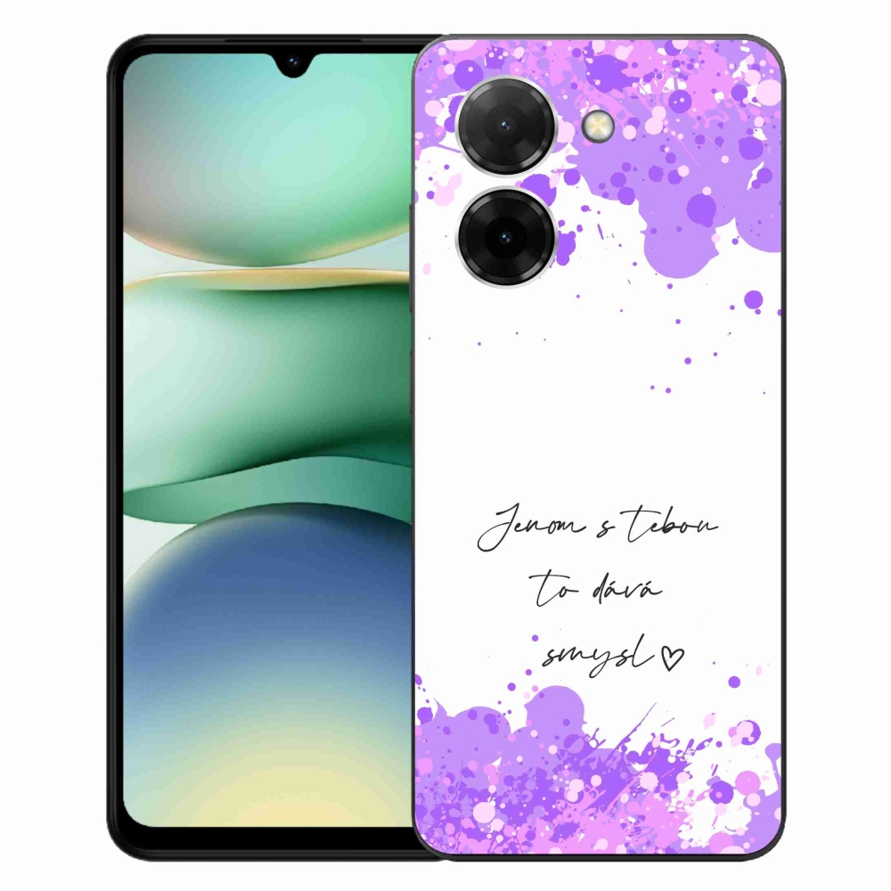 Gélový kryt mmCase na Xiaomi Redmi A5 (173.45x79.35x8.45mm) - zamilovaný text biele pozadie