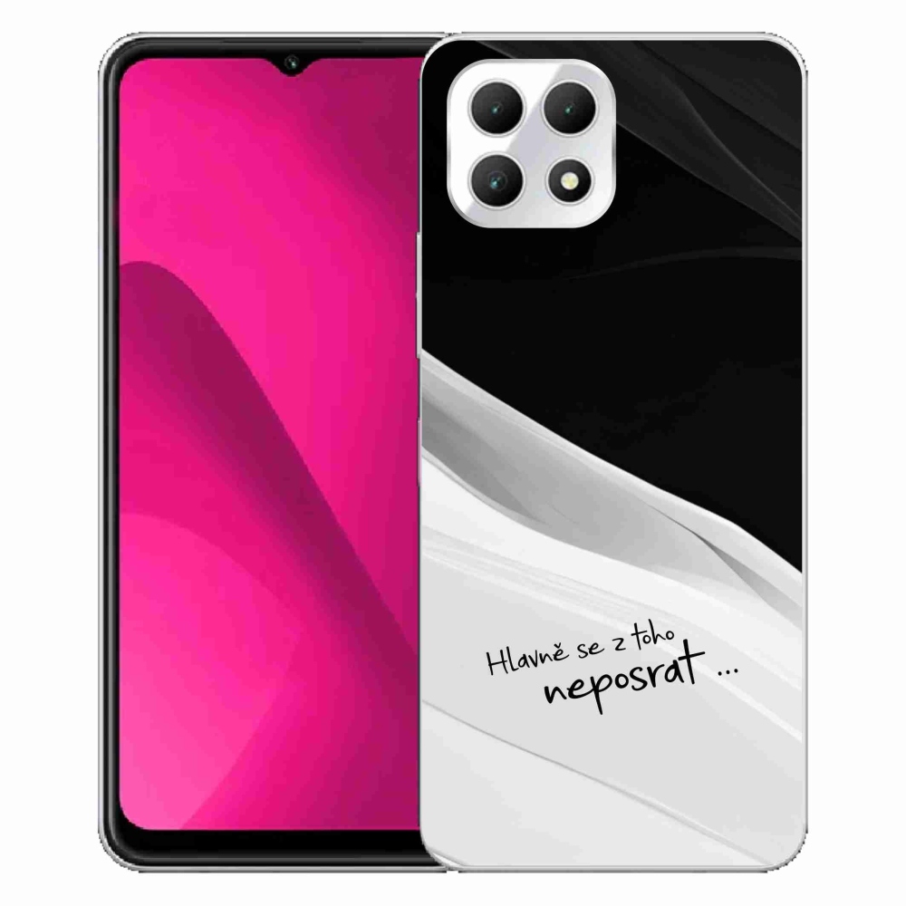 Gélový kryt mmCase na T-Mobile T Phone 2 - vtipný text 13 bieločierne pozadie