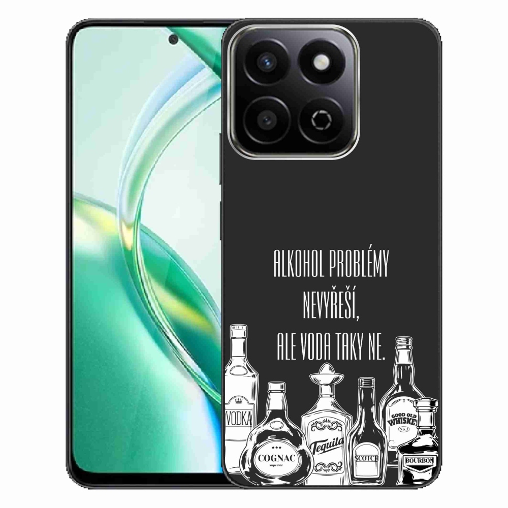 Gélový kryt mmCase na Honor 200 Smart 5G - vtipný text čierne pozadie