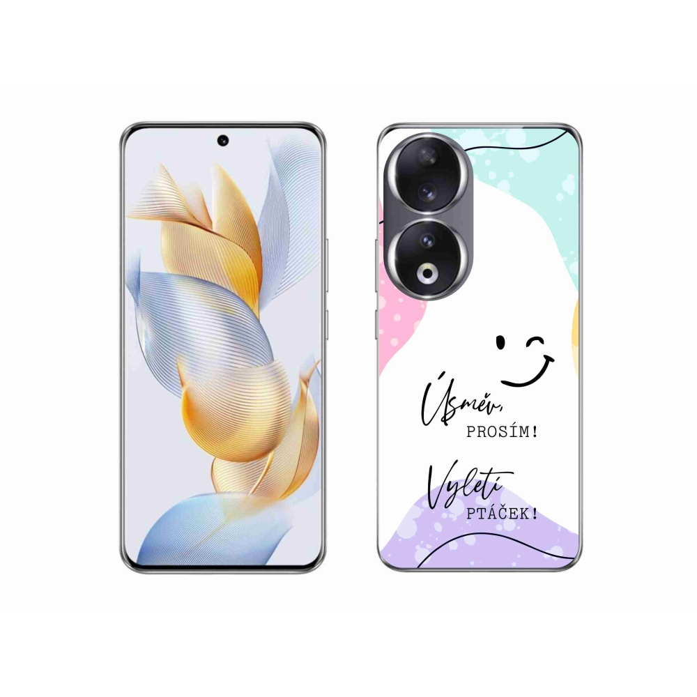 Gélový kryt mmCase na Honor 90 - vtipný text 4 biele pozadie