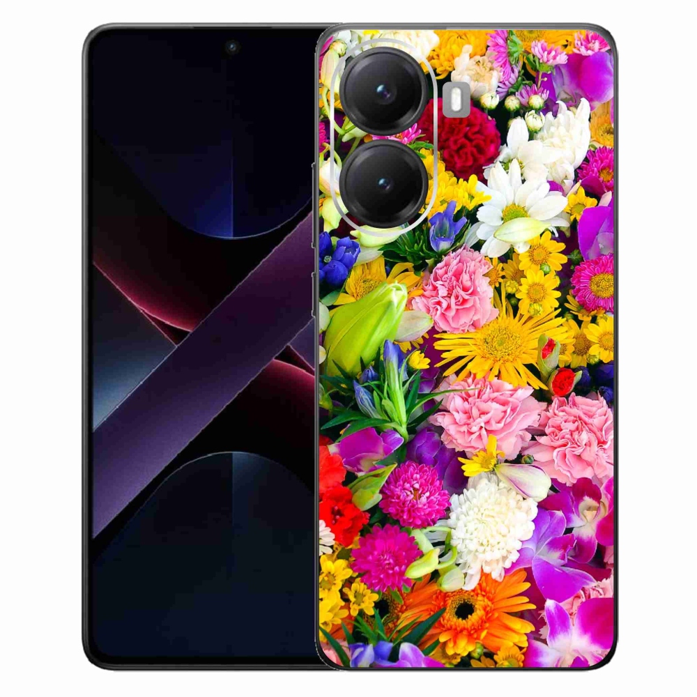 Gélový kryt mmCase na Xiaomi Poco X7 Pro 5G - kvety 12