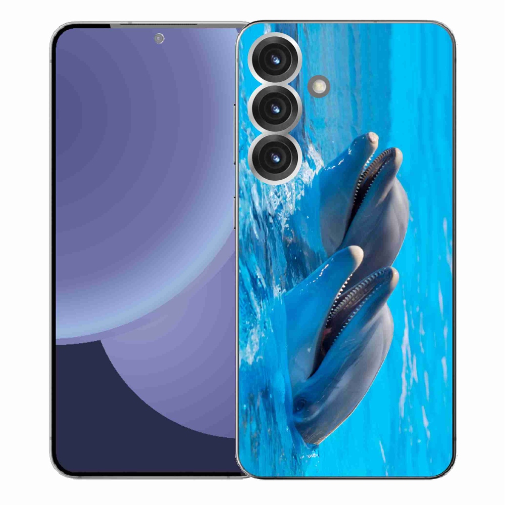 Gélový kryt mmCase na Samsung Galaxy S25+ - delfíny