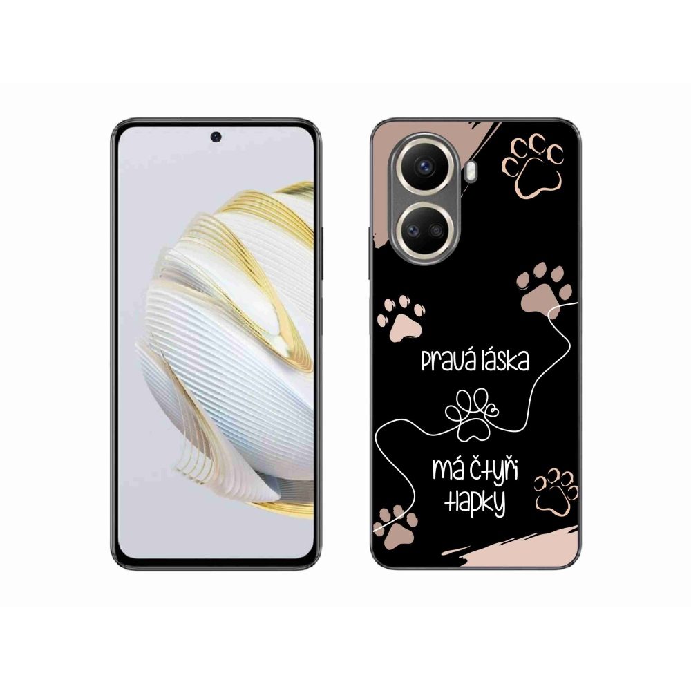 Gélový kryt mmCase na Huawei Nova 10 SE - psí motív 1 čierne pozadie