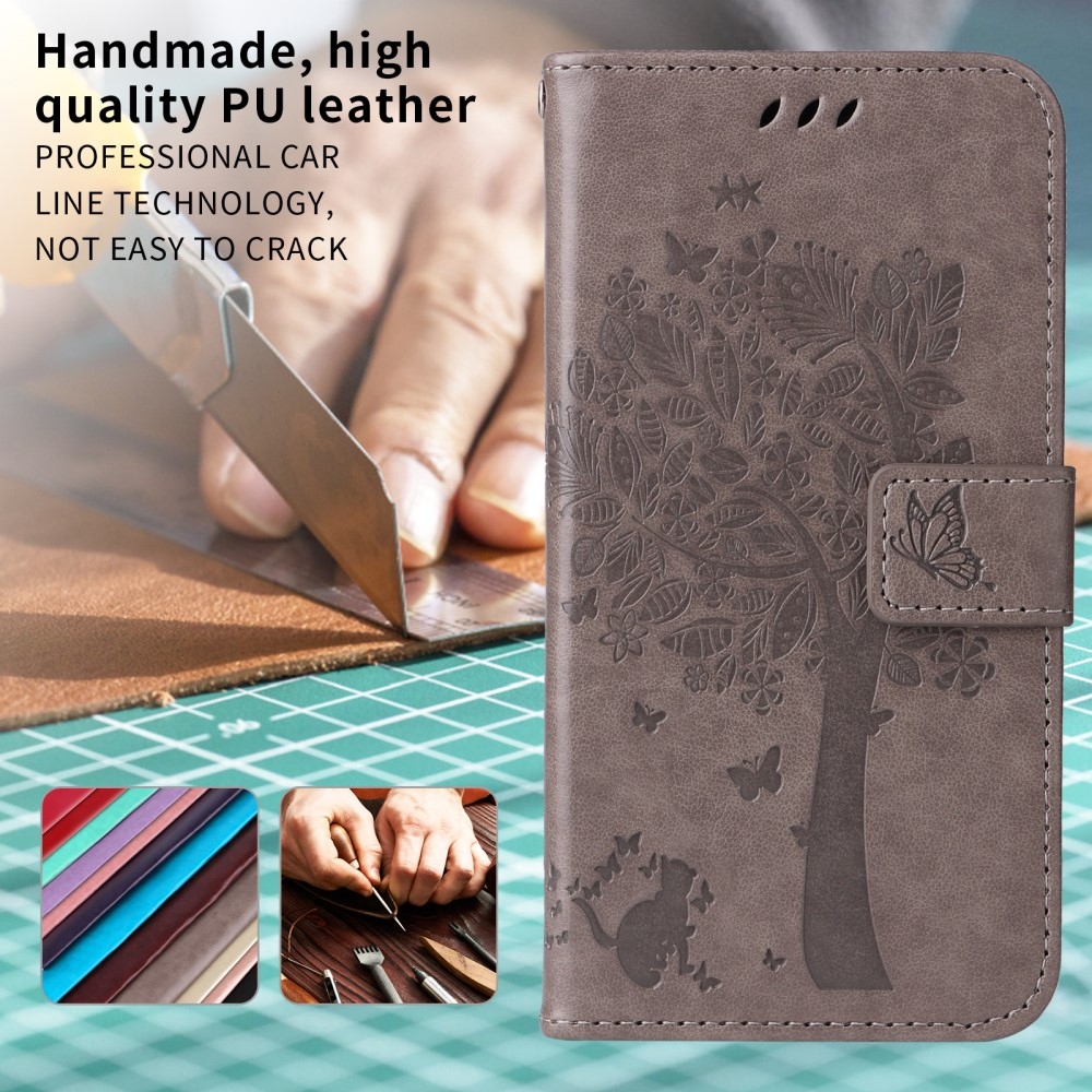 Trees knižkové púzdro na Xiaomi Redmi A5 (171.7x77.8x8.3mm) - šedé
