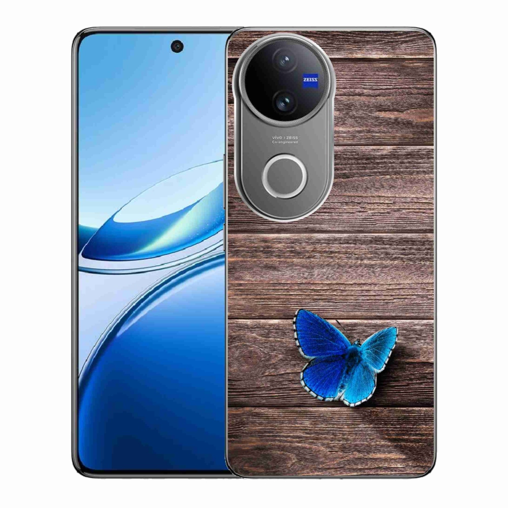 Gélový kryt mmCase na Vivo V50 5G - modrý motýľ 1