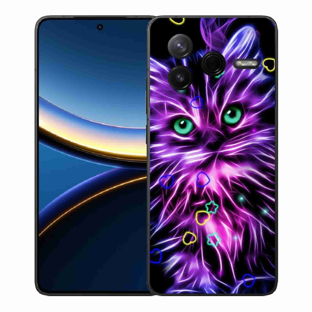 Gélový kryt mmCase na Xiaomi Poco F7 Pro - abstraktná mačka