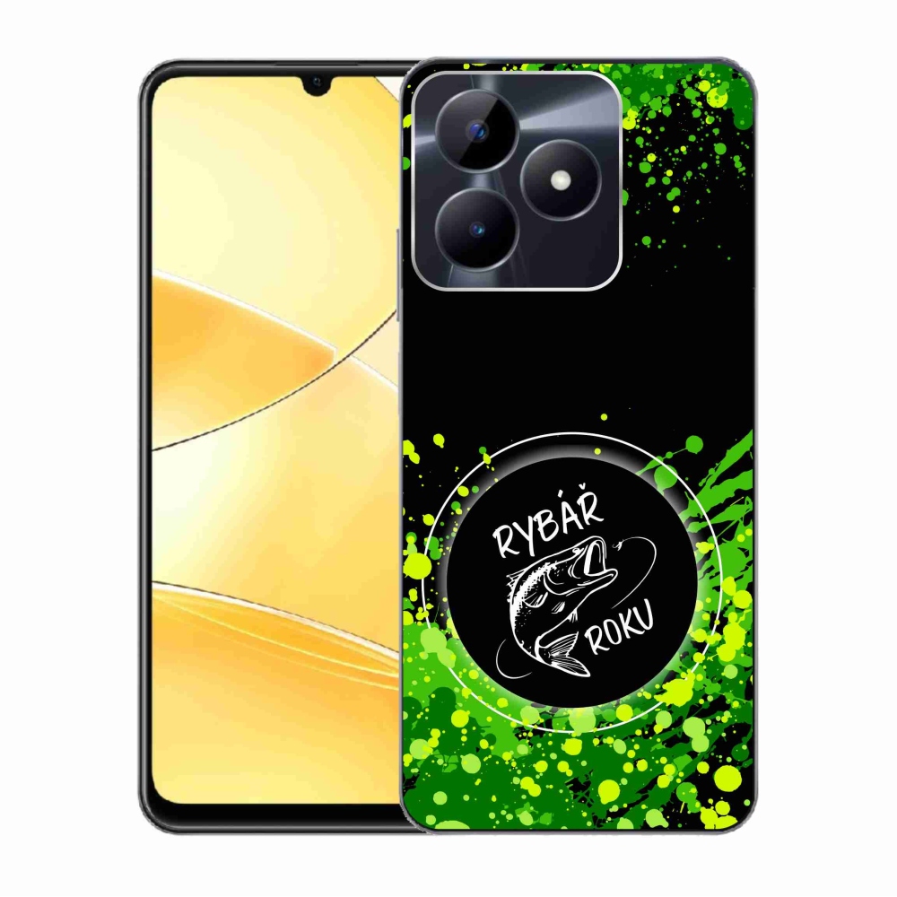 Gélový kryt mmCase na Realme C51/C53 - rybár roka čierne pozadie