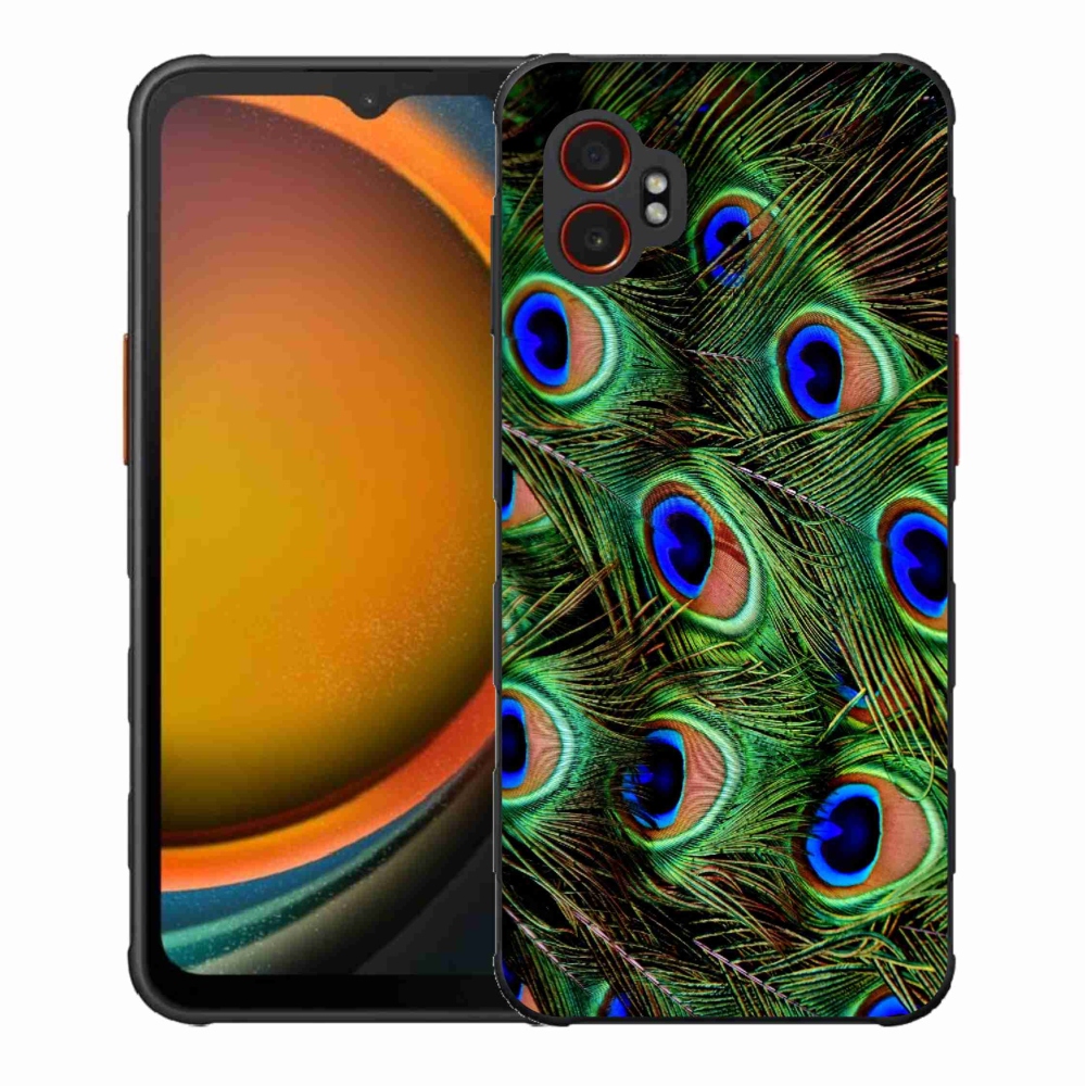 Gélový kryt mmCase na Samsung Galaxy Xcover 7 Pro - pávie perie