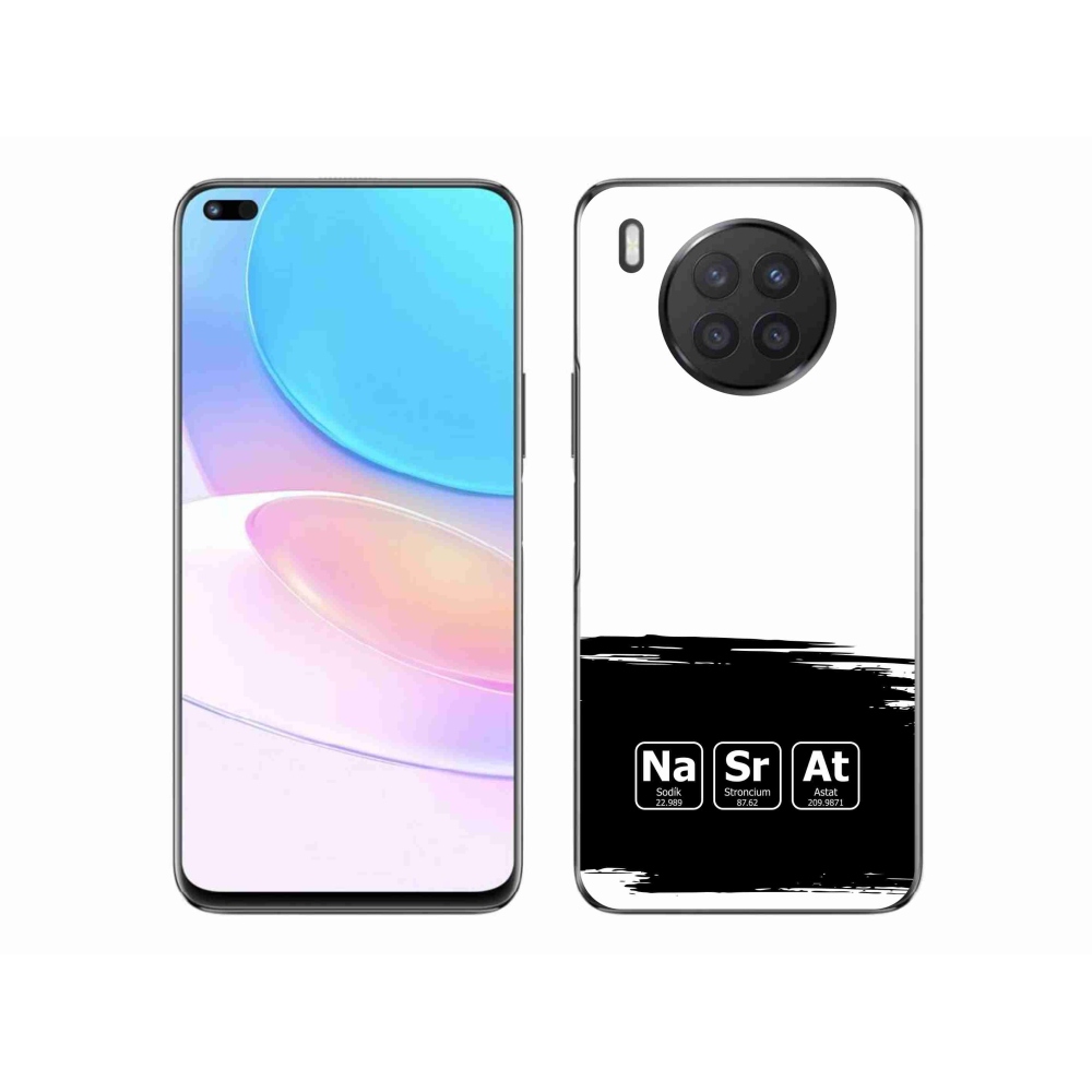 Gélový kryt mmCase na Honor 50 Lite - chemické prvky čiernobiele pozadie