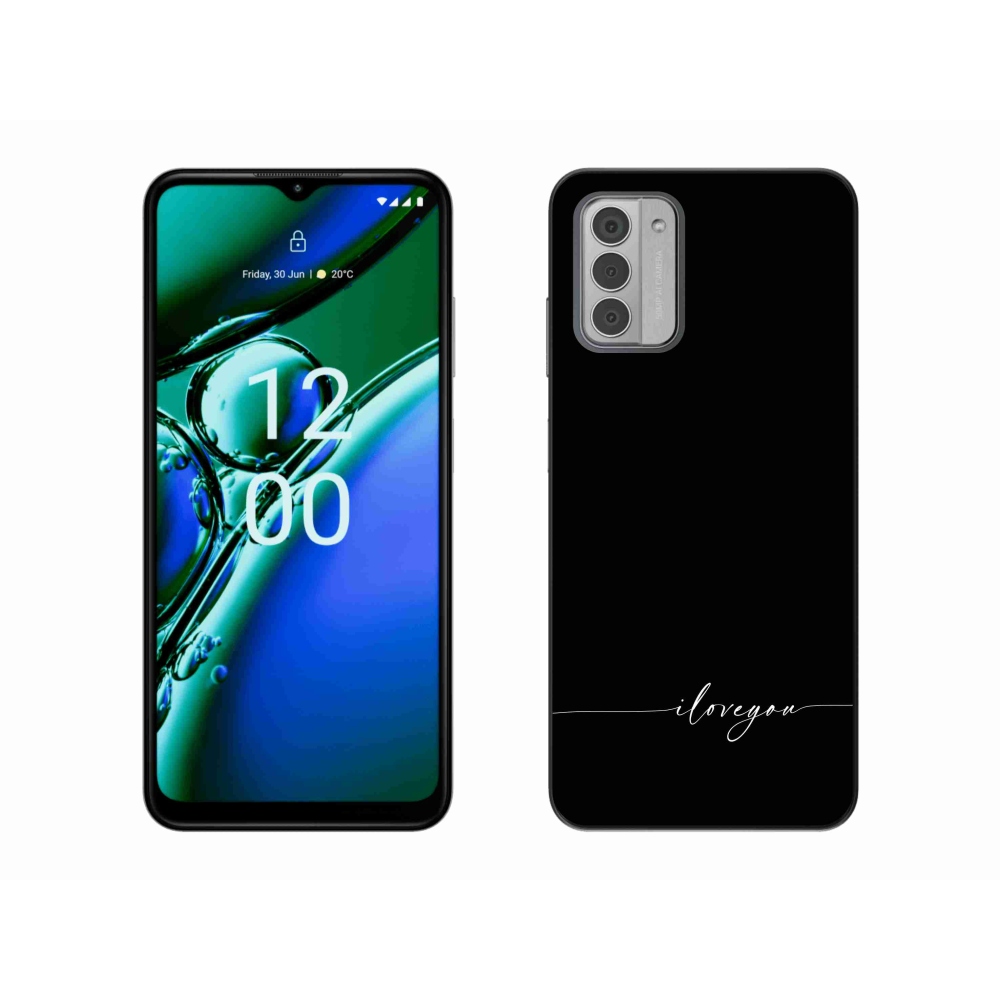 Gélový kryt mmCase na Nokia G42 - I love you čierne pozadie