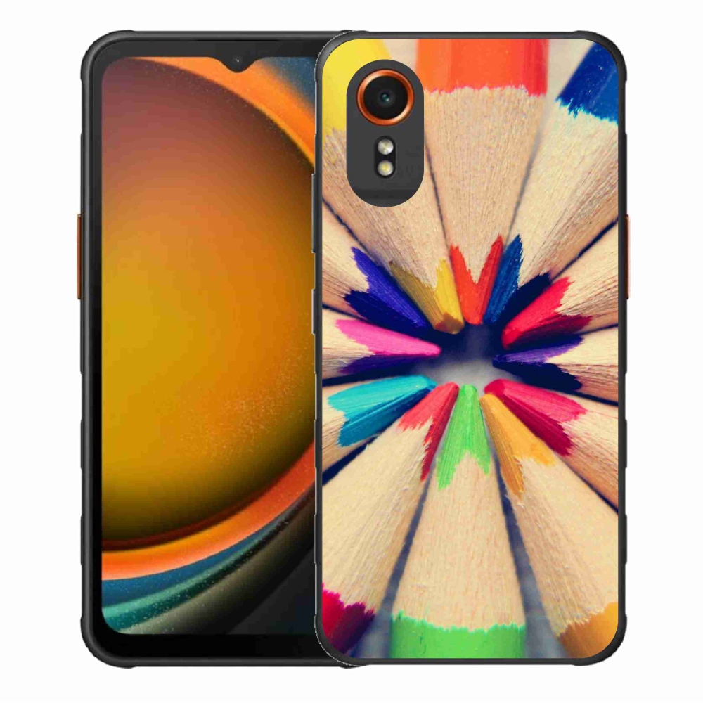 Gélový kryt mmCase na Samsung Galaxy Xcover 7 - pastelky