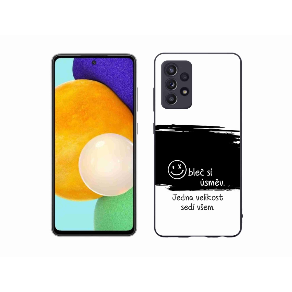 Gélový kryt mmCase na Samsung Galaxy A52/A52 5G - vtipný text 8 čiernobiele pozadie