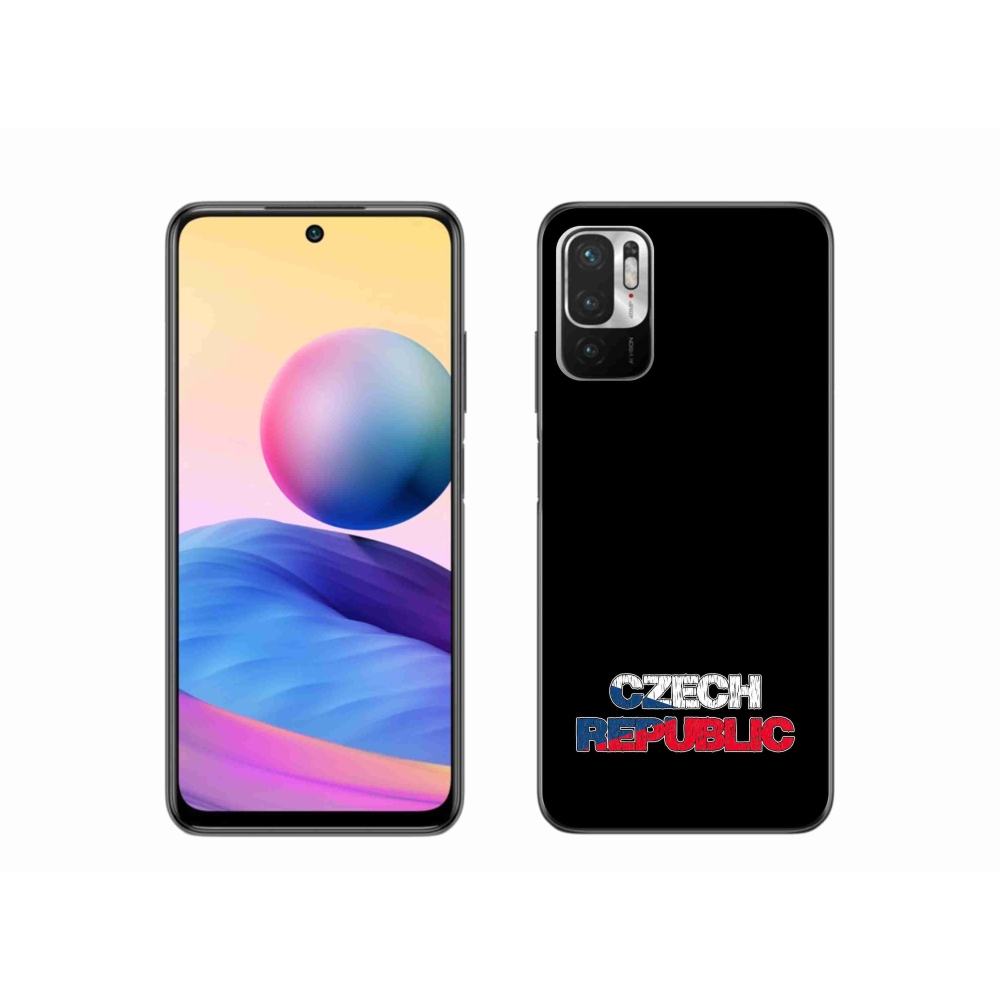 Gélový kryt mmCase na Xiaomi Redmi Note 10 5G - Czech Republic čierne pozadie