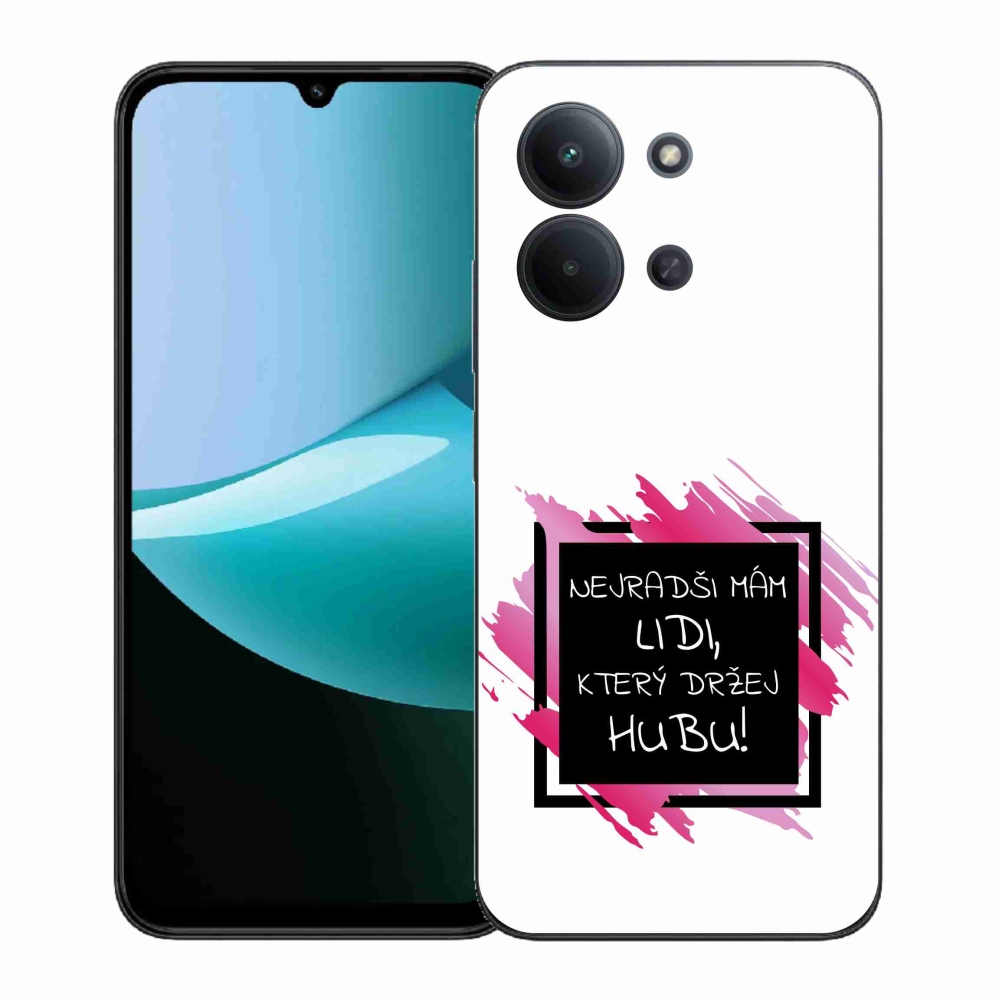 Gélový kryt mmCase na Xiaomi Redmi 15C 4G (171mm)/Poco C85 4G (171mm) - vtipný text 7 čiernobiele pozadie