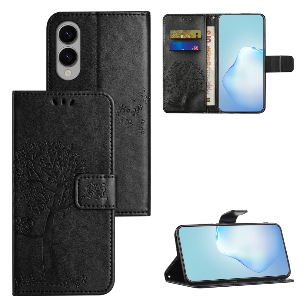Tree knižkové púzdro na Samsung Galaxy S25 Edge - čierne