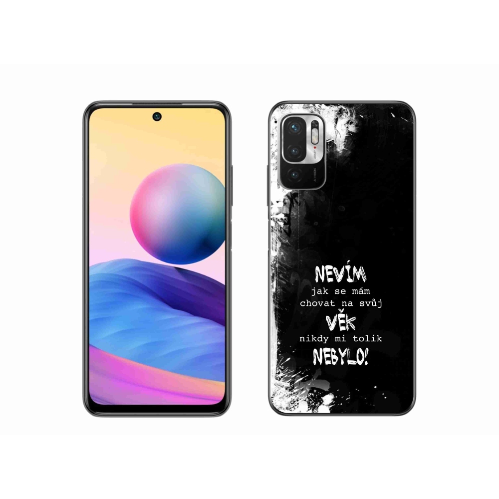 Gélový kryt mmCase na Xiaomi Redmi Note 10 5G - vtipný text 14 čierne pozadie