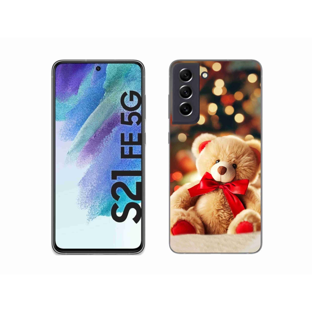Gélový kryt mmCase na Samsung Galaxy S21 FE 5G - plyšový medvedík