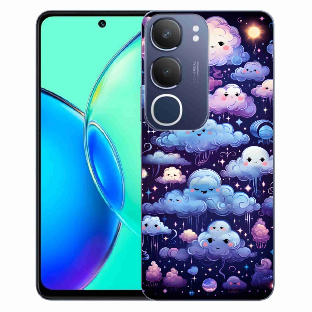 Gélový kryt mmCase na Vivo Y19s - mráčiky