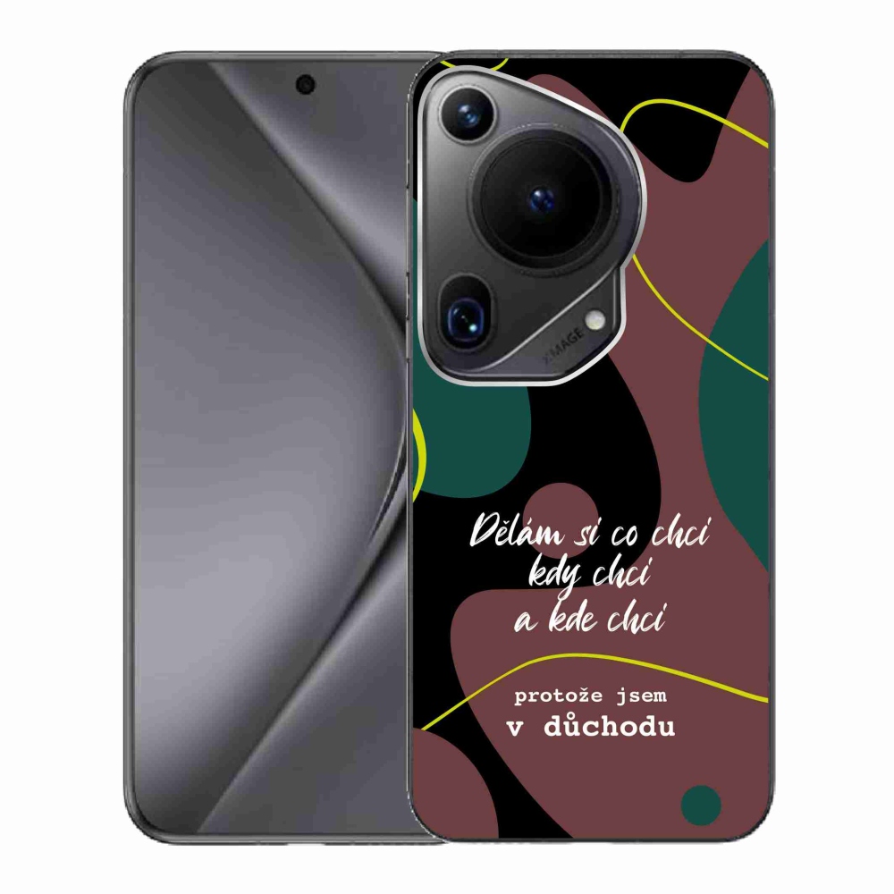 Gélový kryt mmCase na Huawei Pura 70 Ultra - vtipný text 10 čierne pozadie