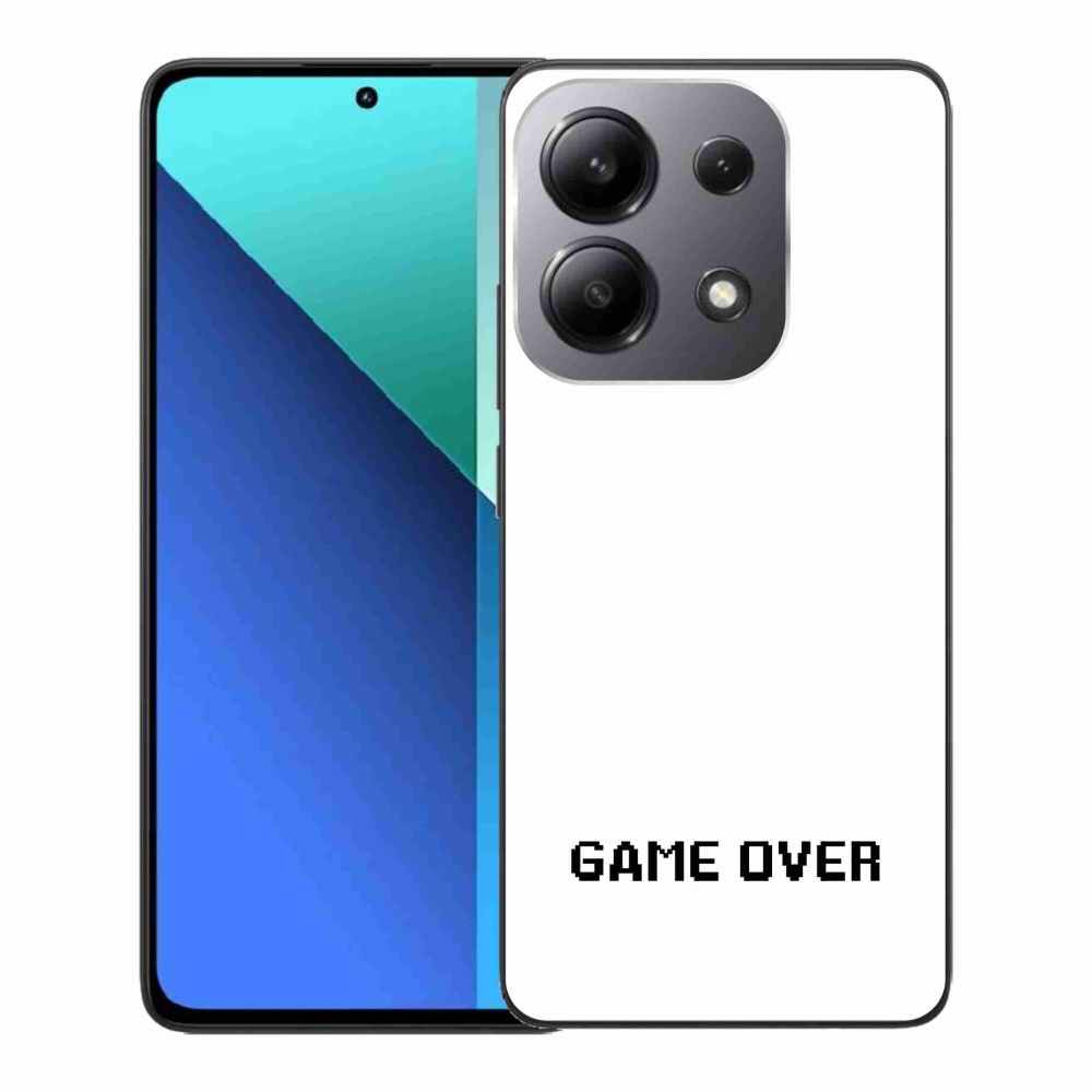 Gélový kryt mmCase na Xiaomi Redmi Note 13 - game over biele pozadie