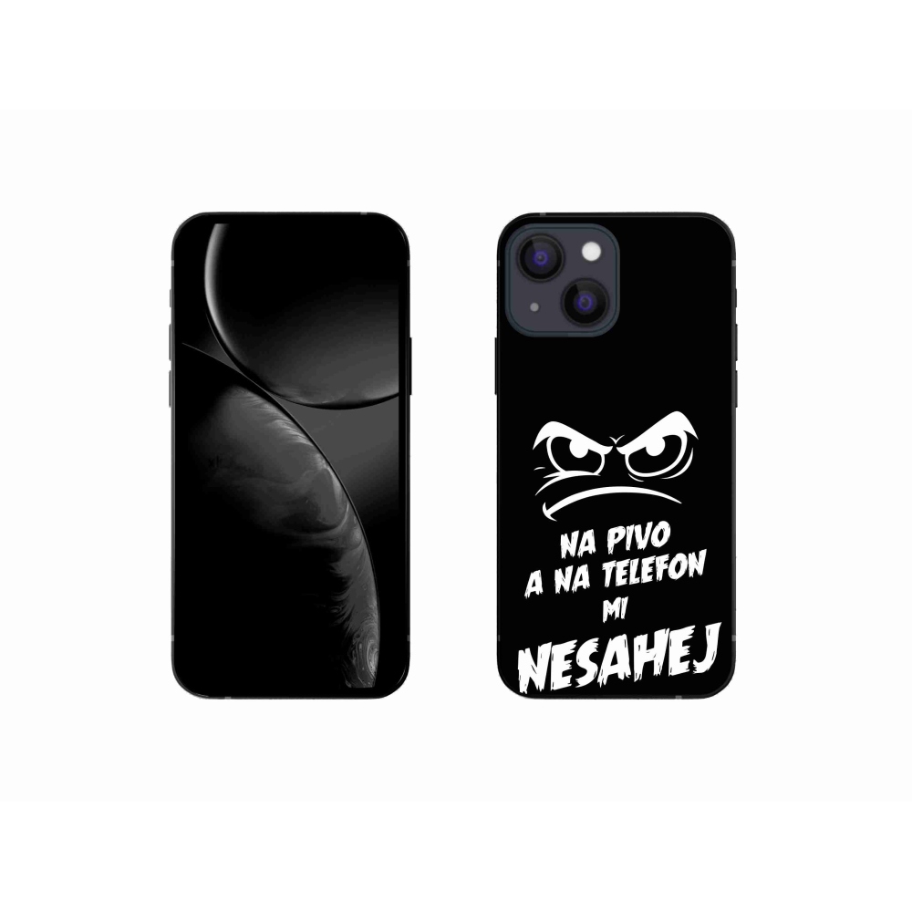 Gélový kryt mmCase na iPhone 13 mini 5.4 - pivný motív 2 čierne pozadie