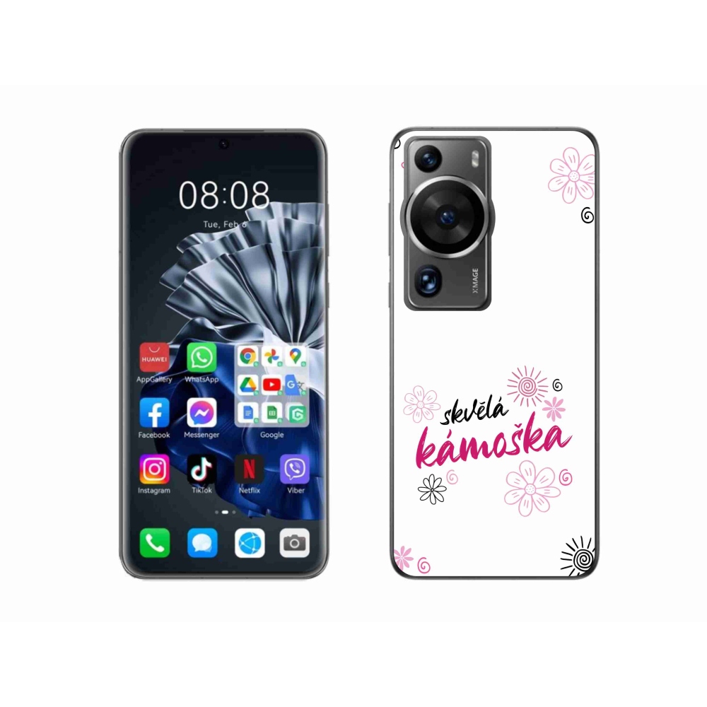 Gélový kryt mmCase na Huawei P60 Pro - skvelá kamoška biele pozadie