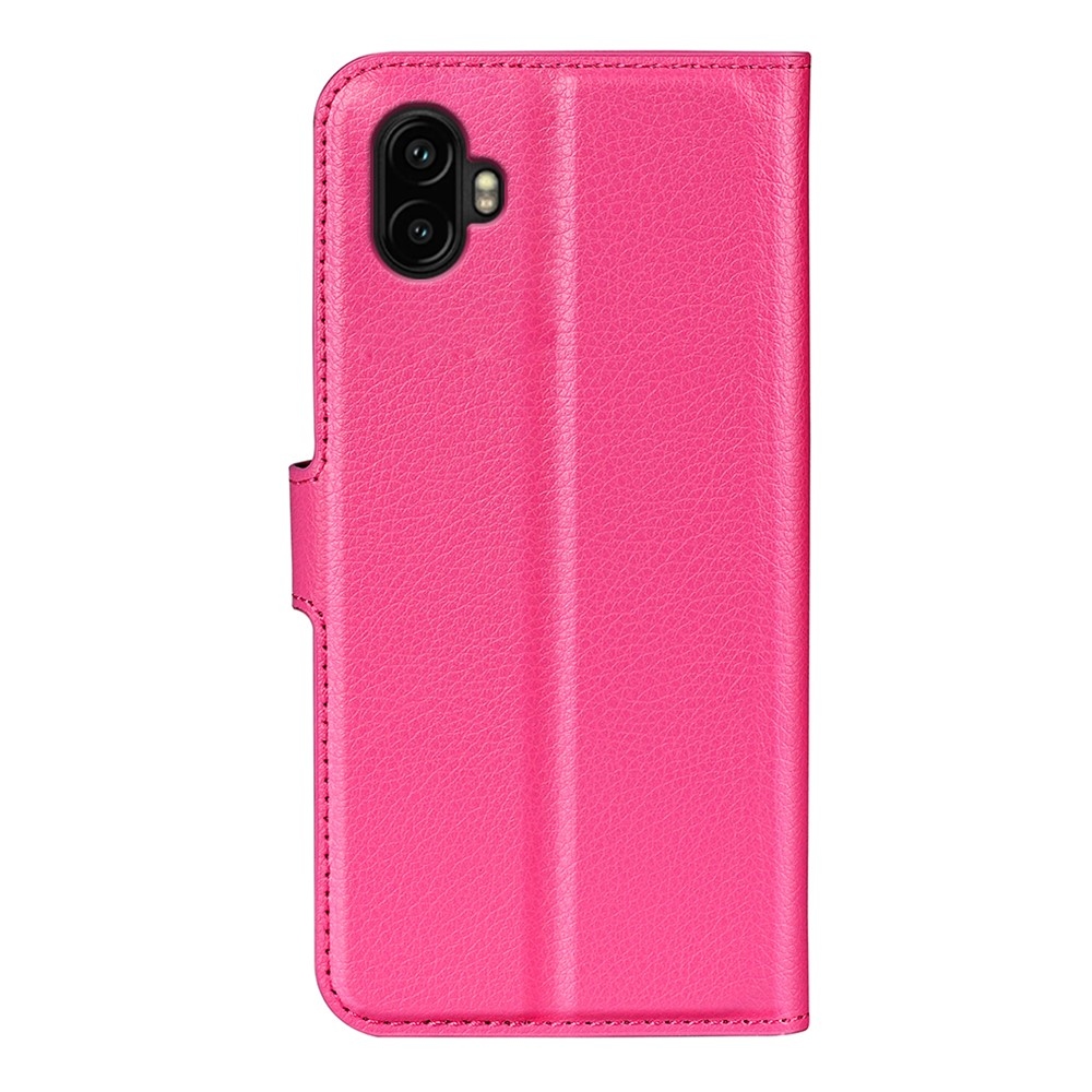 Litchi knižkové púzdro na Samsung Galaxy Xcover 7 Pro - rose