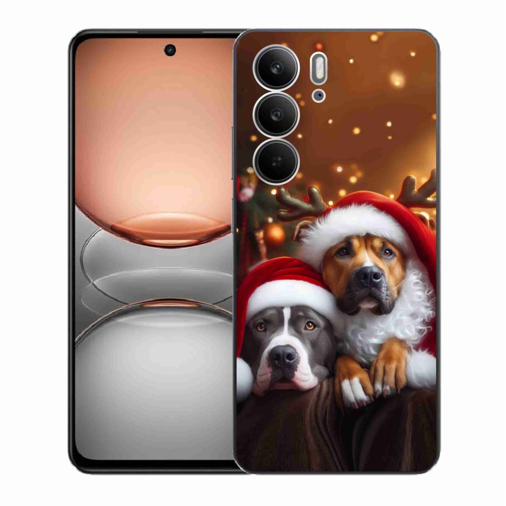 Gélový kryt mmCase na Realme C75 - vianočné psy