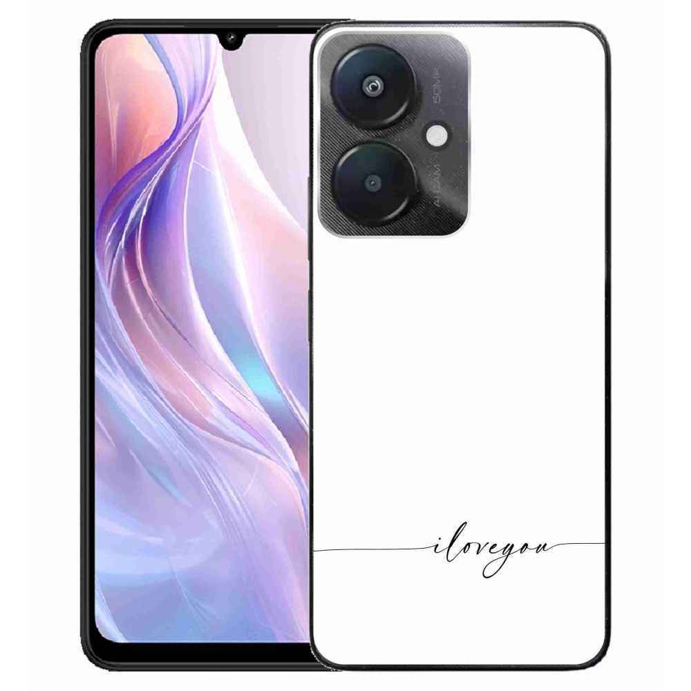 Gélový kryt mmCase na Xiaomi Redmi 13C 5G - I love you biele pozadie
