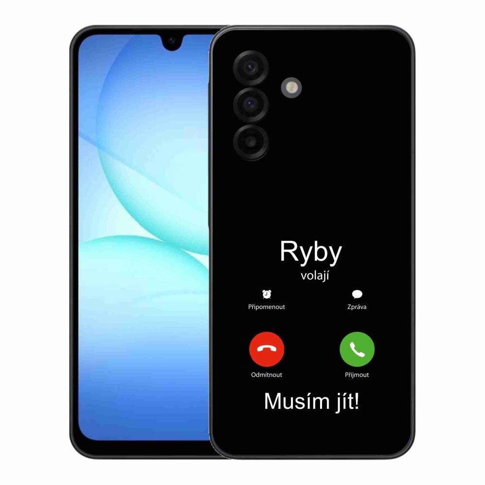 Gélový kryt mmCase na Samsung Galaxy A17 5G - ryby volajú čierne pozadie