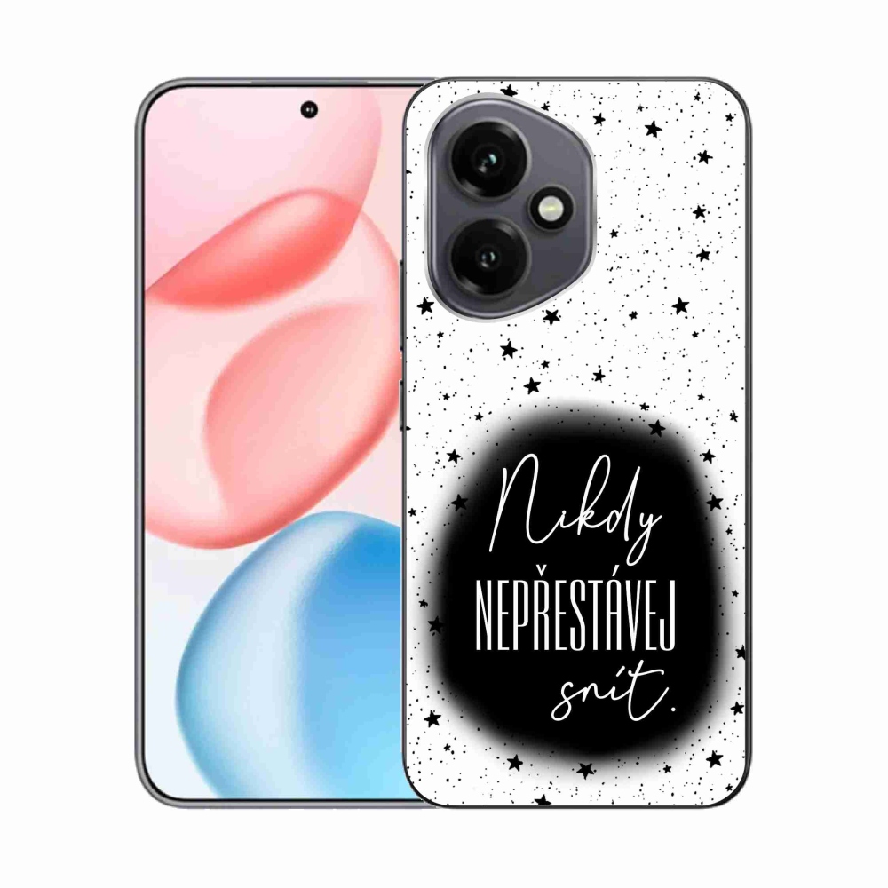 Gélový kryt mmCase na Honor 400 - citát 1 čiernobiele pozadie