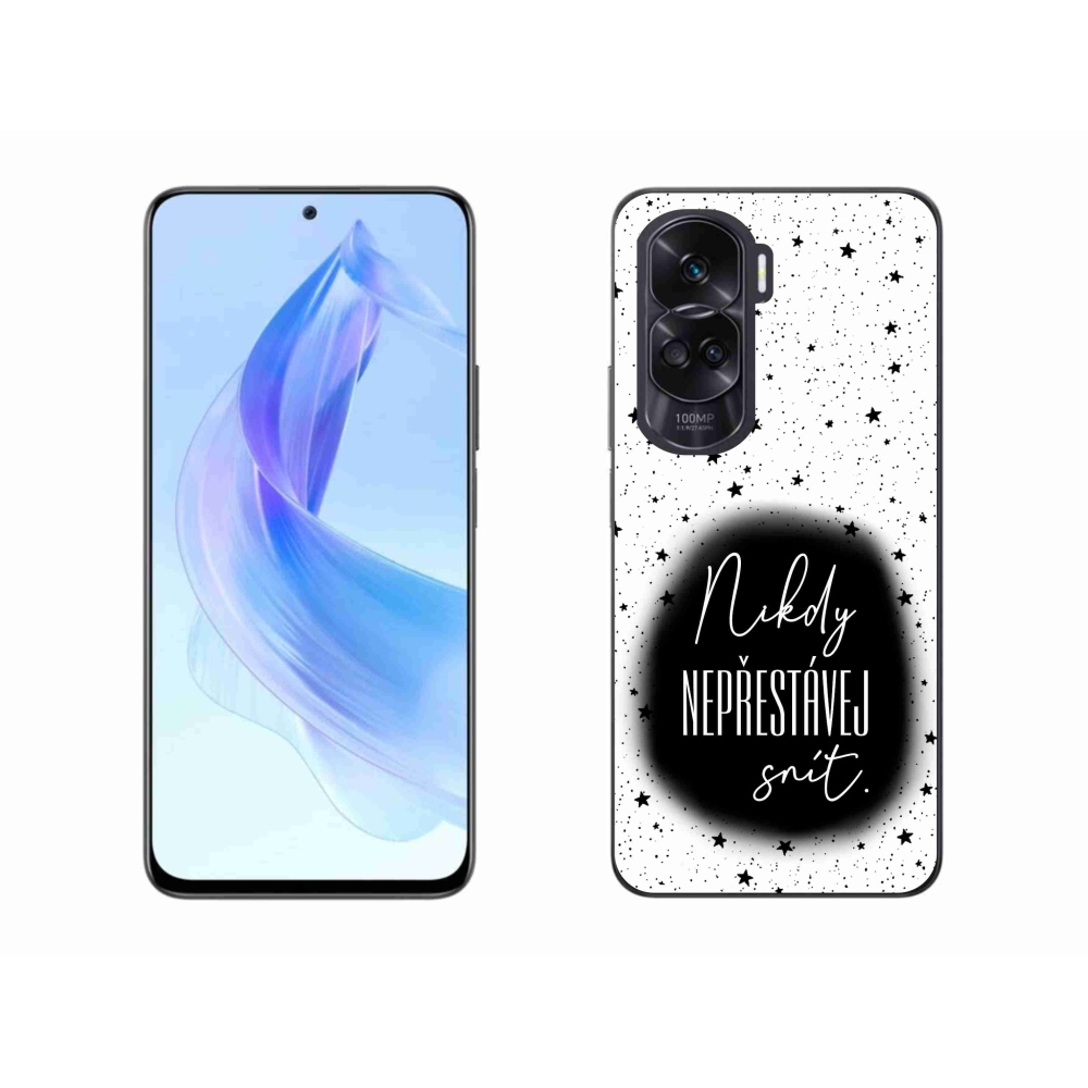 Gélový kryt mmCase na Honor 90 Lite - citát 1 čiernobiele pozadie
