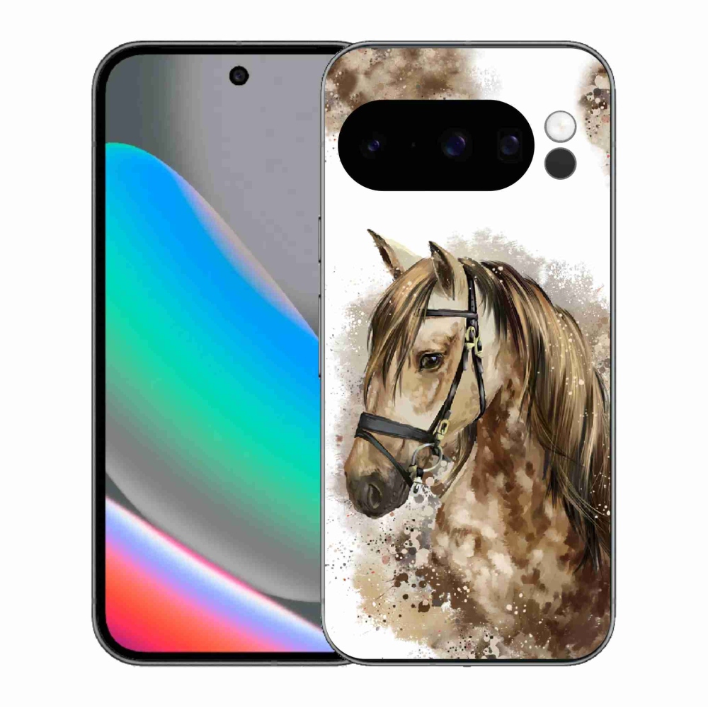 Gélový kryt mmCase na Google Pixel 10 Pro - hnedý kreslený kôň