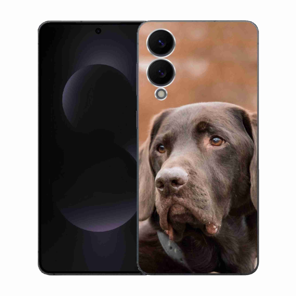 Gélový kryt mmCase na Samsung Galaxy S25 Edge - hnedý labrador