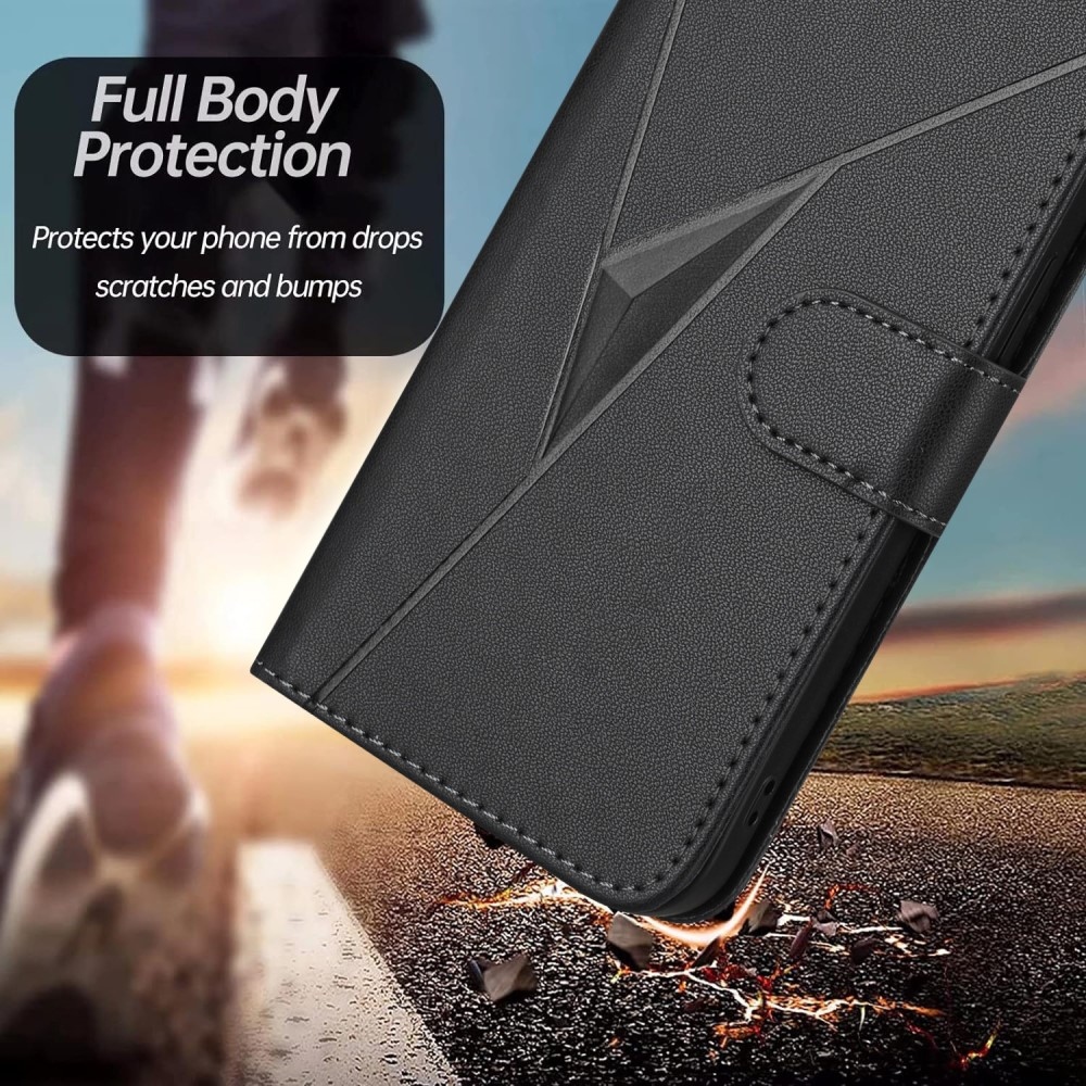 Triangles knižkové puzdro na Honor 400 Lite - čierne