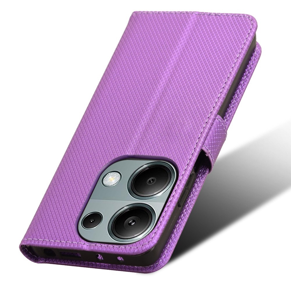 Diamond knižkové púzdro na Xiaomi Redmi Note 14S/Note 13 Pro 4G/Poco M6 Pro - fialové