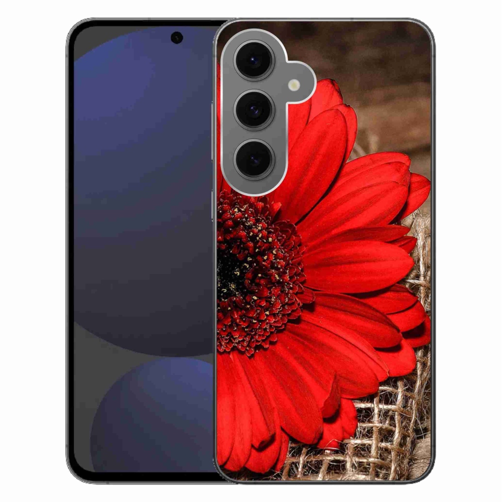 Gélový kryt mmCase na Samsung Galaxy S24 FE - gerbera