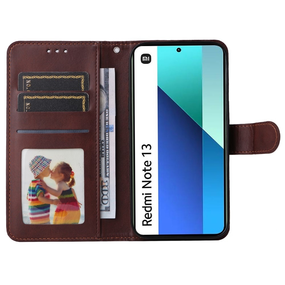 Wallet knižkové puzdro na Xiaomi Redmi Note 13 - hnedé