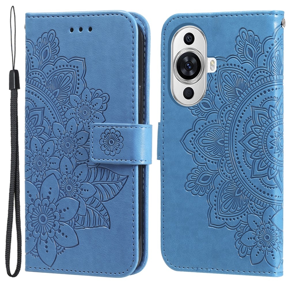 Mandala knižkové puzdro na Huawei Nova 11 - modré