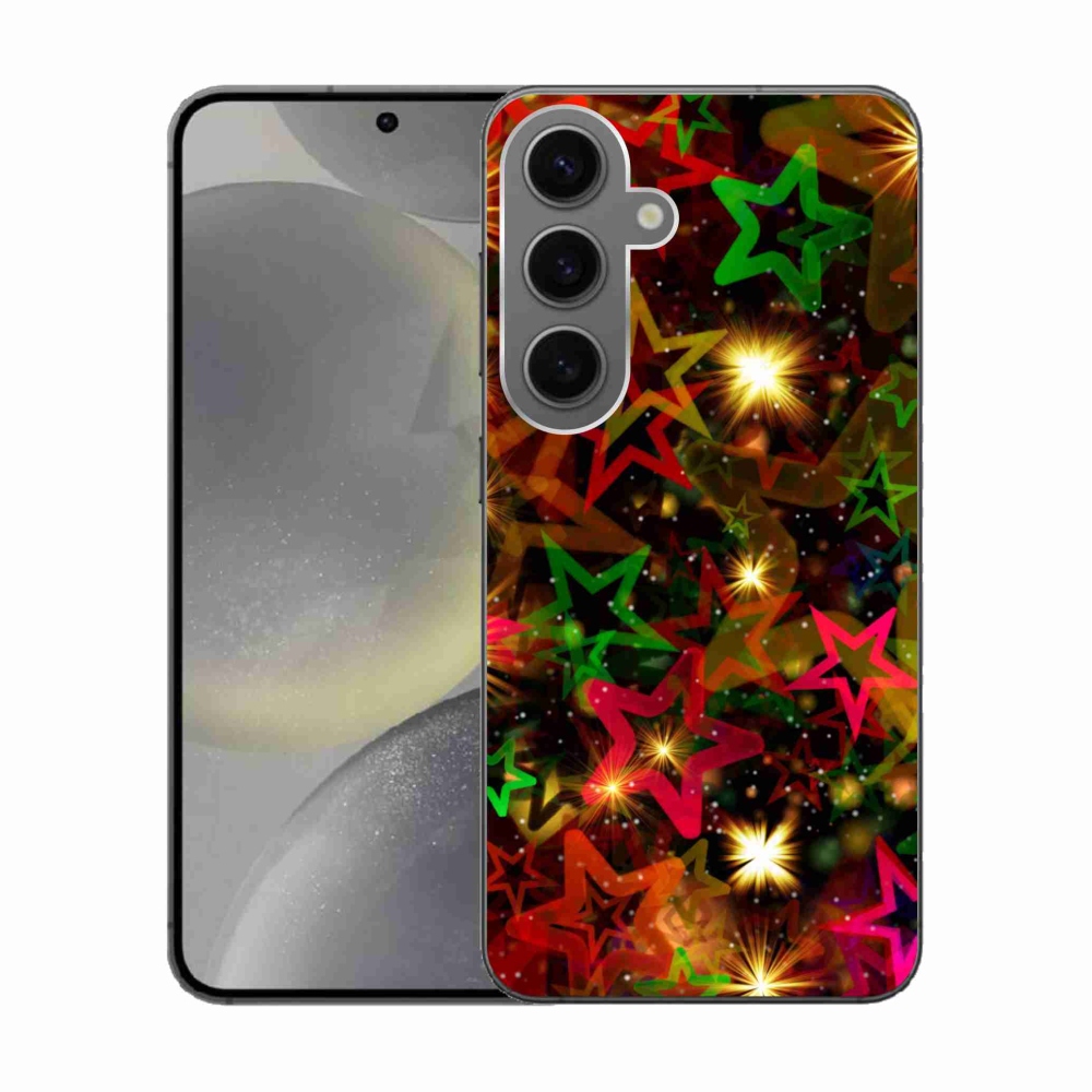 Gélový kryt mmCase na Samsung Galaxy S24 - farebné hviezdičky