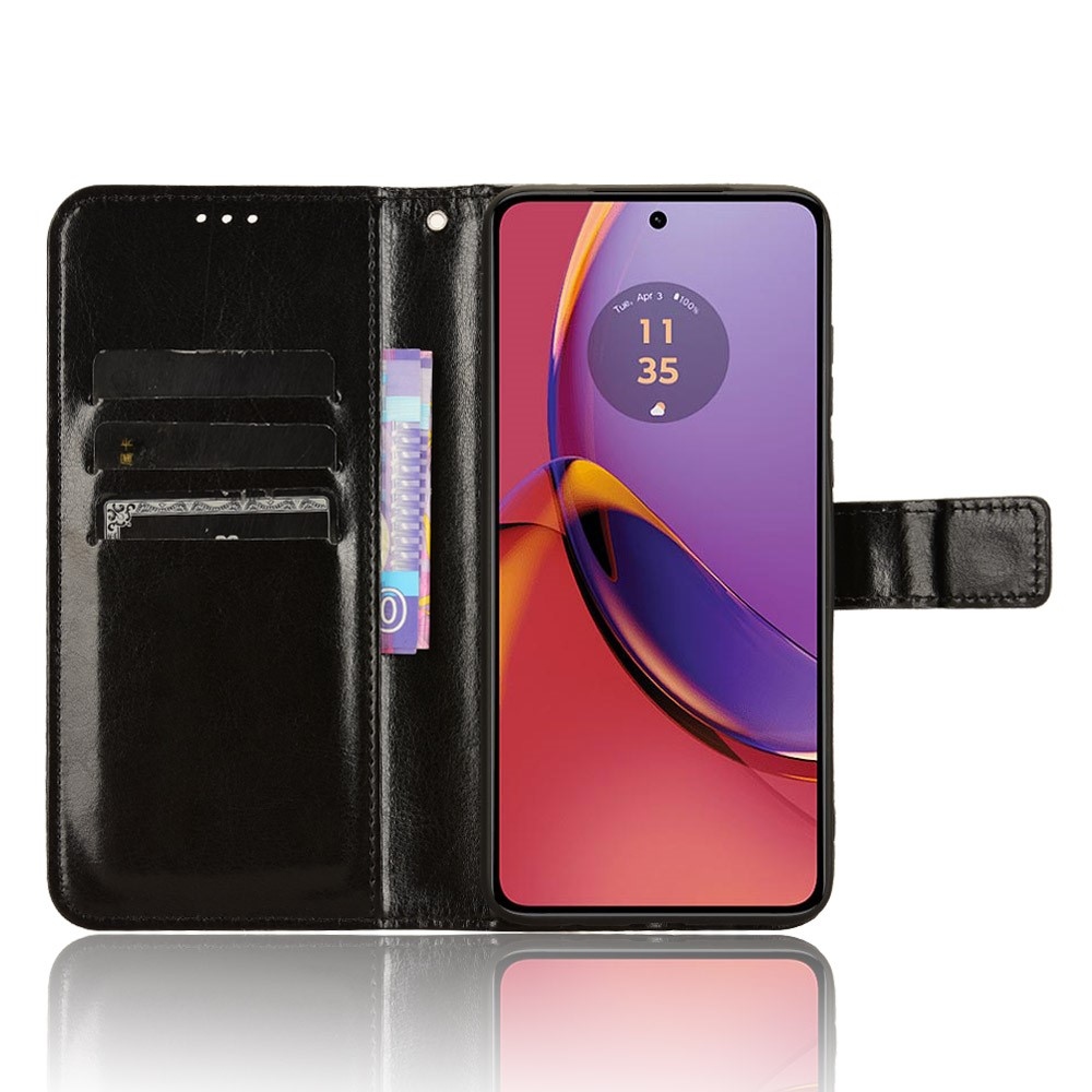 Crazy knižkové púzdro na Motorola Moto G84 5G - čierne