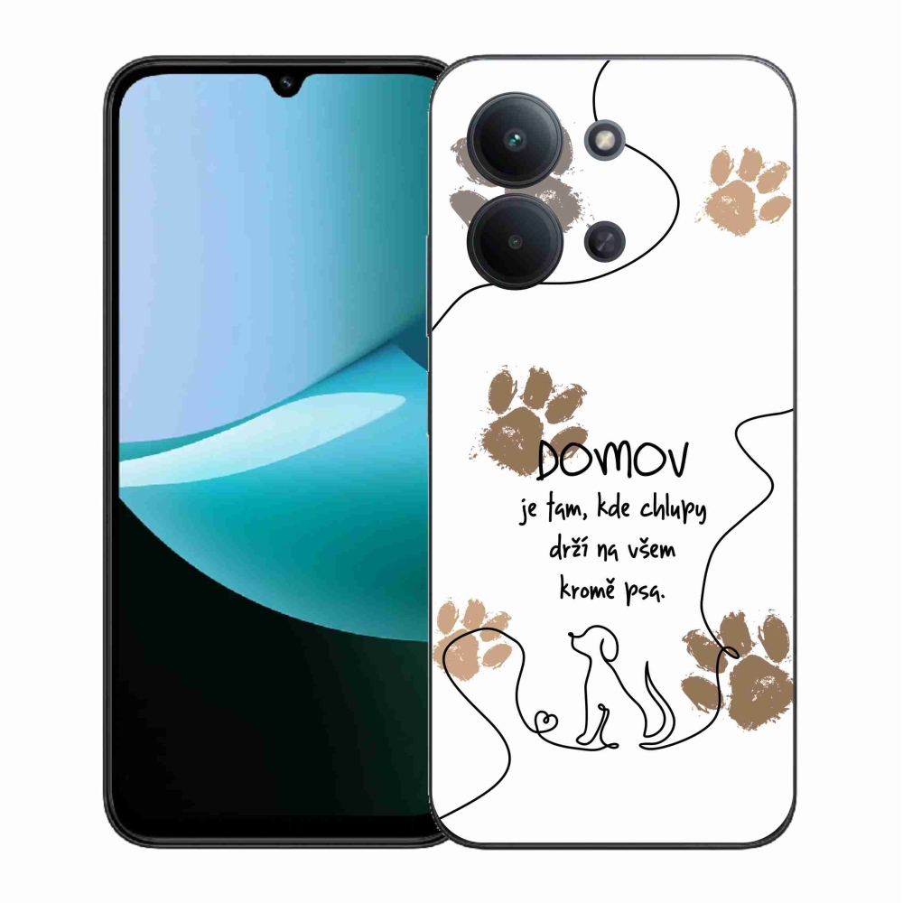 Gélový kryt mmCase na Xiaomi Redmi 15C 4G (171mm)/Poco C85 4G (171mm) - psí motív biele pozadie