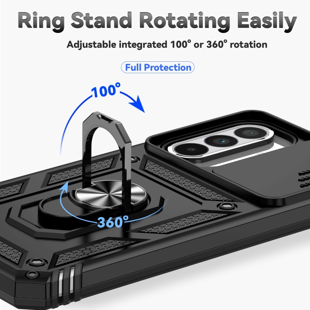 Ring odolný kryt na Samsung Galaxy A36 5G - čierny