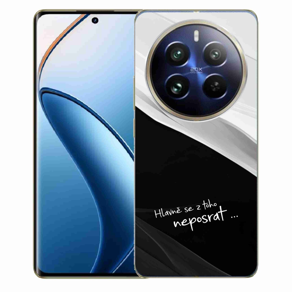 Gélový kryt mmCase na Realme 12 Pro 5G/12 Pro+ 5G - vtipný text 13 čiernobiele pozadie