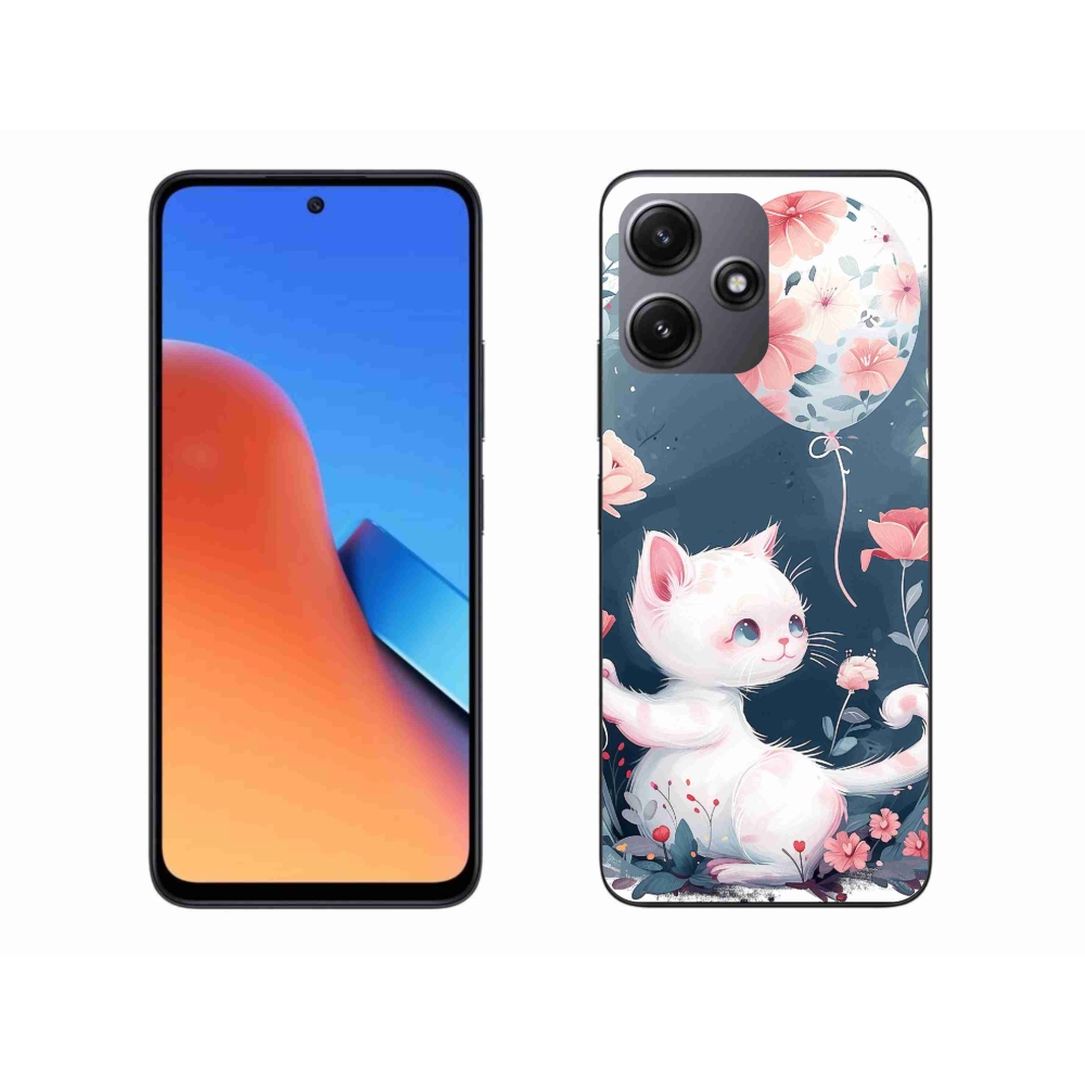 Gélový kryt mmCase na Xiaomi Redmi 12 5G - mačiatko s balónikom