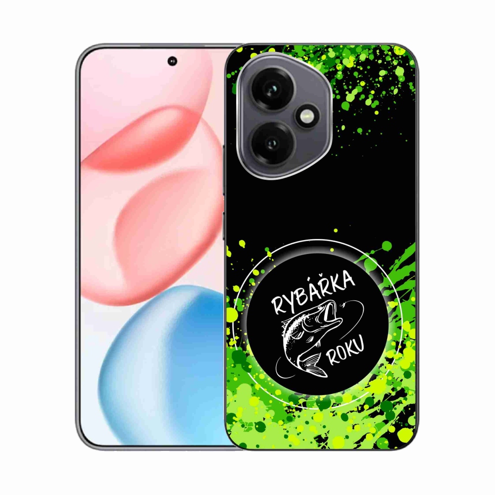 Gélový kryt mmCase na Honor 400 - rybárka roku čierne pozadie