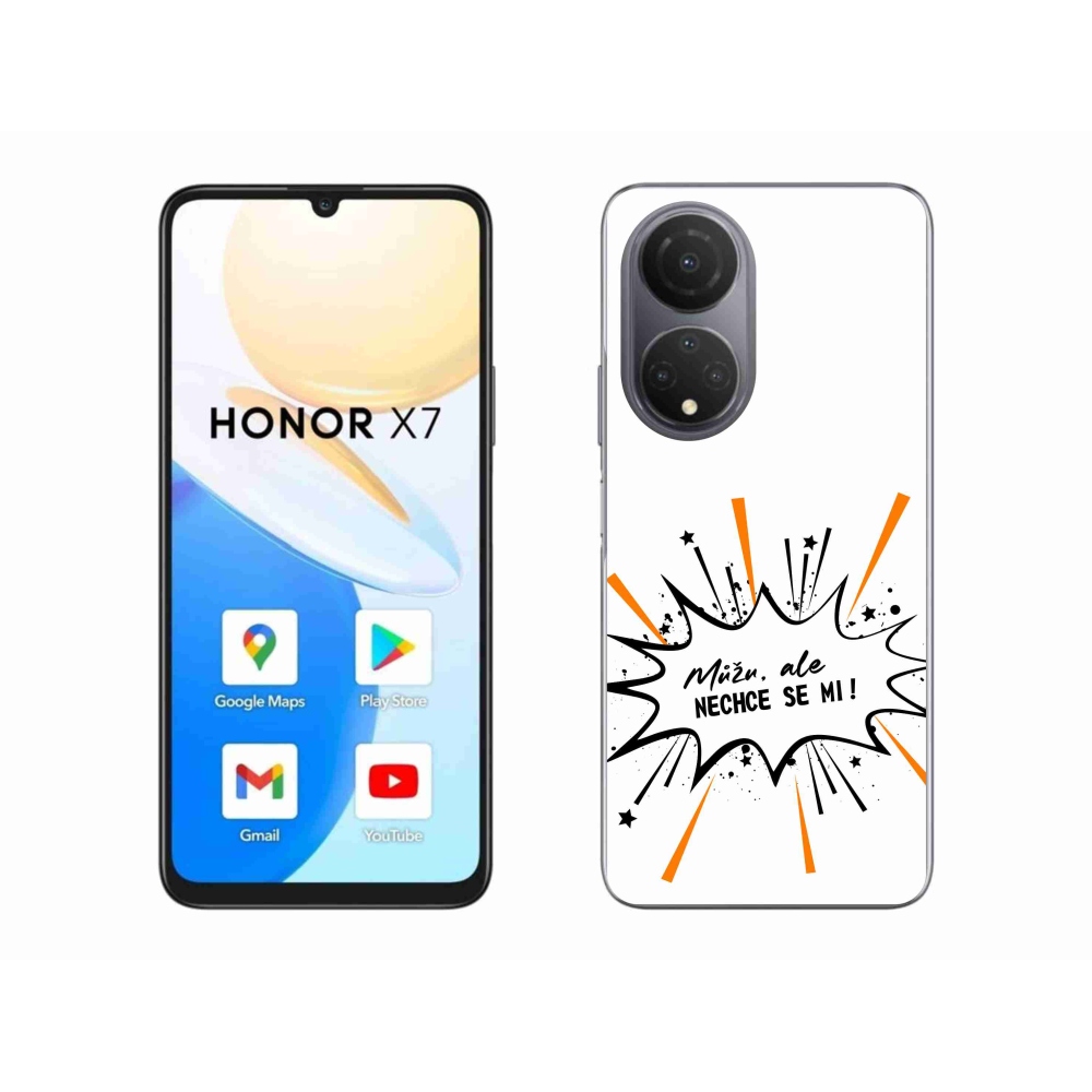 Gélový kryt mmCase na Honor X7 - vtipný text 11 biele pozadie